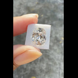 Old mine cut colorless elongated cushion lab diamond 