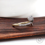 Dainty Lab Diamond Snake Ring – Symbolizes Strength and Beauty,  Perfect Gift for Her! Unique Serpent Ring in 10K Gold