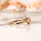 2.1 CT Champagne Color Old Mine Cushion Cut Moissanite Engagement Ring East to West Bezel Set In 10/14/18K Yellow Gold Wedding Ring For Her