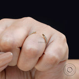 Unique Open Claw Wedding Band, Tiny Milgrain Open Spacer Ring, Delicate Moissanite Open Cuff Ring, Open Claw Pave Band Ring, 14k Gold Ring