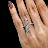 Lab Diamond Snake Ring Gold, Dainty Serpent Ring Women, Serpenti Ring Head, Handmade Jewelry For Girlfriend, Gift For Her, A Luxe Gift