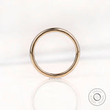 2mm Yellow Gold Wedding Band • DOME • POLISHED • 10k, 14k, 18k Solid Yellow Gold Wedding Band for Men and Women • 2mm Thin Simple Plain Band