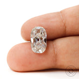 3.79 CT Antique Elongated OMC White Loose Moissanite, Old Mine Cut Loose Moissanite Stone for Solitaire Ring, Anniversary Gift For Her