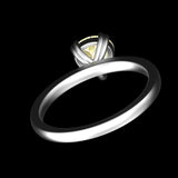 Pear Cut Champagne Moissanite Engagement Ring in 14K White Gold Christmas Gift 5 Prong Pear Shaped Solitaire Unique Ring For Her