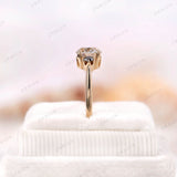 Three Stone Engagement Ring, Three Stone Moissanite Ring, OEC Moissanite Ring, Black And White Stone Ring, 14k Gold Vintage Ring