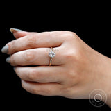 1.5 Ct Solitaire Oval Cut Moissanite Engagement Ring 14k Yellow Gold Single Stone Double Claw Prong Martini Basket Set Promise Ring