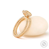 14K Solid Gold Radiant Cut Moissanite Bridal Ring Set, Hidden Halo Engagement Ring Set, Modern Champagne Moissanite Ring Set Bridesmaid Gift