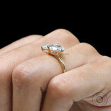 Toi Et Moi Two Stone Engagement Ring Pear & Emerald Shaped Lab Grown Diamond Double Stone Ring You And Me Wedding Bridal Ring