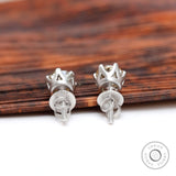 Champagne Moissanite Earrings, Old European Cut Moissanite Earrings, Screw Back Earrings, Matte Gold Earrings, Vintage Earrings Matte Gold