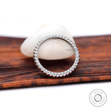 Rope Band Ring, White Gold Rope Ring, Full Eternity Band, Stacking Band, Stacking Gift Ring, Plain Gold Band, Unique Band Ring, 3 MM Band