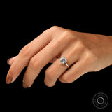 Cushion Moissanite Engagement Ring, Double Claw Prong 10k/14k/18k Solid Gold Ring, Dainty Ring For Women, Simple Promise Ring, Proposal Ring