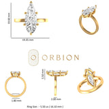 Pear Brilliant Cut Moissanite Diamond Solitaire Ring/ 14K Yellow Gold Engagement Ring/ Moissanite Ring For Her, Perfect Promise Ring