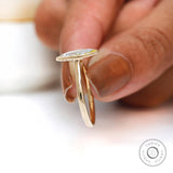 IGI Certified Marquise Cut Lab Grown Diamond Bezel Engagement Ring Solitaire Cathedral 14k White Rose Yellow Gold Wedding Promise Rings