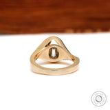 Unique Bezel Set White Moissanite Ring for a Modern Bride, Dazzling Chunky Statement Ring with a Twist of Elegance, Bold Old Mine Cut Ring