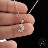 7*6 MM DEF Old Mine Cut Moissanite Pendant Georgian Era Bezel Pendant, Claw Prong Cushion Cut Pendant, Minimalist Statement Pendant