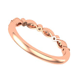 Cherish the Moment: Round Moissanite Gold Band, Vintage-Inspired Design, Choose Your Gold Finish, Perfect Stacking Ring, Gift For Her