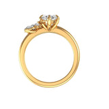 Marquise cut Moissanite engagement ring vintage yellow gold Unique Cluster engagement ring women diamond wedding Bridal Anniversary gift