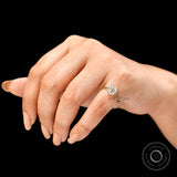 Vintage Vibes: Off White Stone Engagement Ring with Old Mine Cut - Georgian Charm, Elongated Cushion Moissanite Ring - Vintage Solitaire