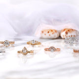 Dazzling Pear Lab Diamond Engagement Ring Duo - Delicate Yellow Gold Bridal Set, Elegant Nesting and Stack Rings, Dainty Ring Set