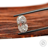 3.79 CT Antique Elongated OMC White Loose Moissanite, Old Mine Cut Loose Moissanite Stone for Solitaire Ring, Anniversary Gift For Her