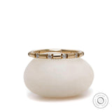 Dainty Full Eternity Moissanite Distance Wedding Band 14K Yellow Gold Womens Delicate Stacking Ring Stackable Band Diamond Wedding Band