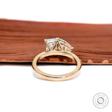 Toi Et Moi Two Stone Engagement Ring Pear & Emerald Shaped Lab Grown Diamond Double Stone Ring You And Me Wedding Bridal Ring