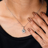 Elevate Your Style: 8 MM Round Moissanite Pendant, Exquisite Georgian Jewelry Piece 8 Claw Prong Pendant, Single Stone Pendant in Solid Gold