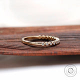 Floating Bubble Diamond Wedding Band, 1.3 MM Round Lab Grown Diamond Band, Half Eternity Band, Stackable/Matching Band, Minimalist Band