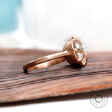 Antique 4.3 CT Round Old European Cut Moissanite Ring, Solitaire Engagement Ring, Wedding Ring, Comfort Fit Band, Gift for Her, Promise Ring