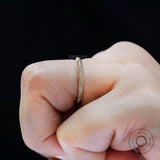 Elegant Twisted Gold Ring for a Dazzling Wedding Look, Chic Gold Eternity Band with a Unique Twist, A Modern Wedding Essential