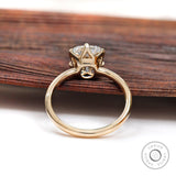 Old Mine Cut Cushion Ring Moissanite, Elongated Cushion Cut Ring, Moissanite Engagement Ring, 6 Prong Ring, Georgian Style Ring, Gold Rings