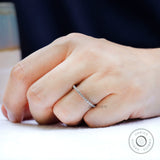 3/4 Eternity Moissanite Diamond Bubble Ring/ 1.6mm Women Floating Diamond Shared Prong Band/ Unique Wedding Diamond Stacking/ Gift For Her