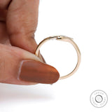 14K Solid Gold Diamond Snake Ring, Everyday Wear Serpent Ring, Anniversary Gift, Dainty Snake Rings for Women, Animal Jewelry, Gift For Her