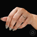 10K/14K/18K White Gold Full Eternity Band, Minimalist Bamboo Ring, Moissanite Wedding Band, Stacking Band, Dainty Ring Gold, Gift For Her