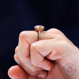 Antique 4.3 CT Round Old European Cut Moissanite Ring, Solitaire Engagement Ring, Wedding Ring, Comfort Fit Band, Gift for Her, Promise Ring