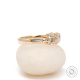 OMC Cushion Five Stone Moissanite Band, Vintage Wedding Band, Wedding Band Women, Yellow Gold Five Stone Ring, 5 Stone Old Mine Band