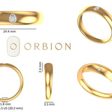 18K Yellow Gold Brilliant Pear Moissanite Gypsy Setting Wedding Band, Chunky,Wedding Band, Moissanite Ring Gold, Promise Ring for Women