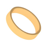 5 MM Wide Comfort Fit Men's Wedding Band in 18k Solid Yellow Gold, Unisex Plain Gold Band, Flat Gold Band, Thick Gold Band, Mens Thumb Ring