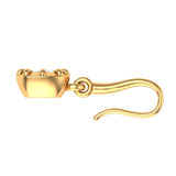 Old Mine Cut Elongated Cushion Moissanite Dangle Drop Earrings, 10k/14k/18k Solid Yellow Gold Ear Wire Earrings, Georgian Style Earrings