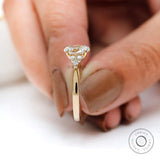 1Ct Oval Cut Lab Diamond Ring, Oval Cluster Engagement Ring, Trellis Ring, 14k Gold Anniversary Ring, Multi Stone Ring, Cluster Diamond Ring