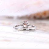 1 CT Fancy Intense Pink Cushion Lab Grown Diamond Engagement Ring, IGI Certified 14k Gold Three Stone Ring, Wedding Solitaire Ring