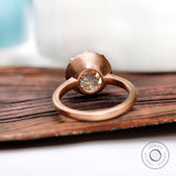 Antique 4.3 CT Round Old European Cut Moissanite Ring, Solitaire Engagement Ring, Wedding Ring, Comfort Fit Band, Gift for Her, Promise Ring