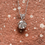 2 CT Tulip Set Old European Cut Moissanite Pendant, Solitaire Antique White Gold Pendant, Claw Prong Set Vintage Pendant, Georgian Jewelry