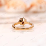 Round Lab Diamond Cluster Ring, 18K Solid Gold Diamond Floral Ring, Unique Cluster Engagement Ring, Everyday Wear Multi Stone Ring