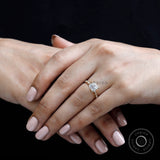 Princess Moissanite Ring, 1.5ct Moissanite Ring, Yellow Gold Art Deco Ring, Milgrain Engagement Ring, Claw Prong Ring, Promise Ring Women