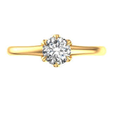 1 CT GHI OEC Solitaire Moissanite Ring, 10K Yellow Gold Vintage Style Unique Engagement Ring, Proposal Ring For Women, Promise Ring Gold
