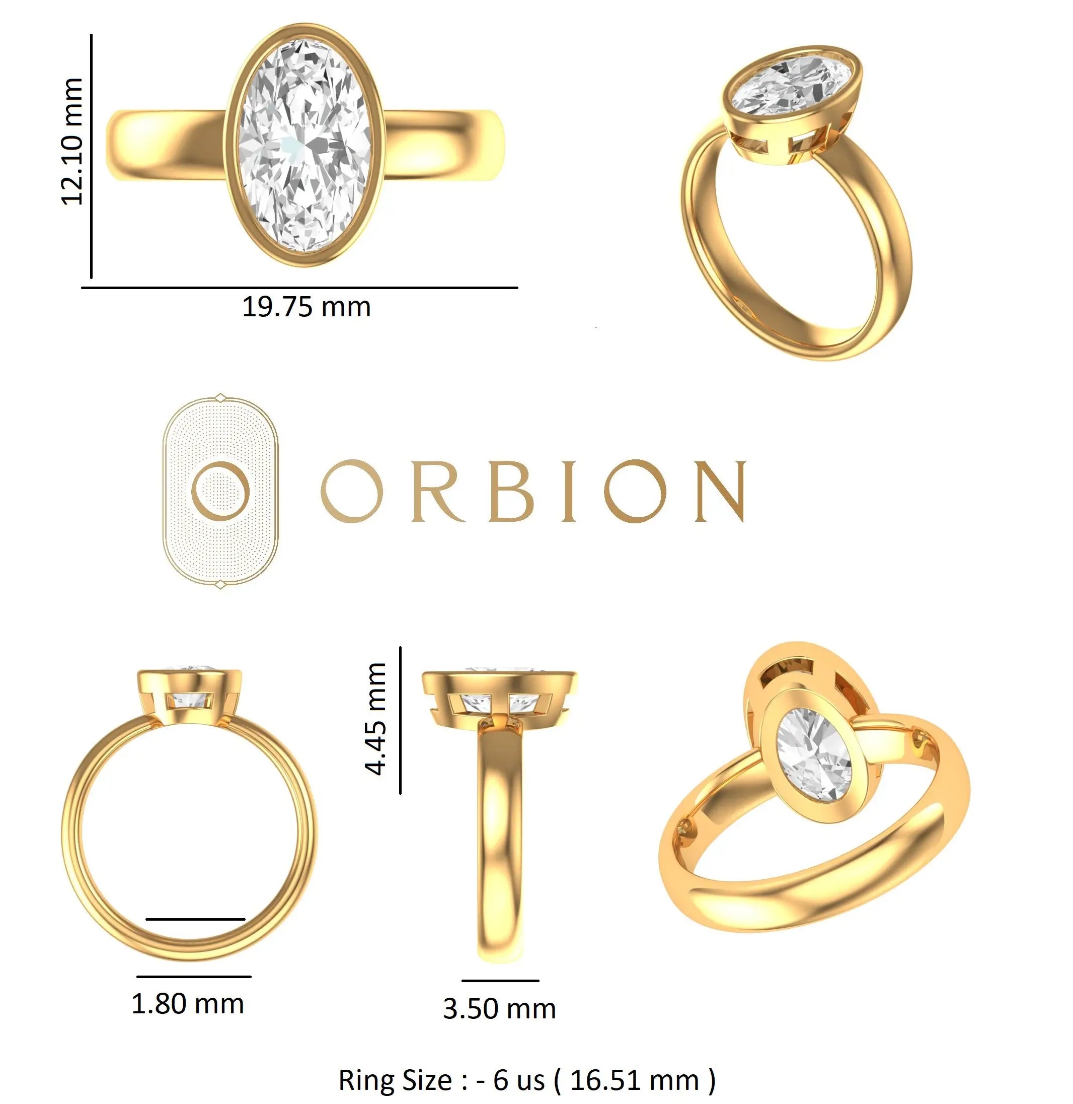 Elegant thick band engagement ring with oval center stone