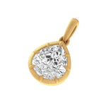 Antique inspired pear solitaire pendant necklace