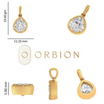 Light champagne moissanite pendant for women