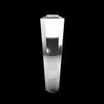 10K white gold mens tapered shank bezel ring